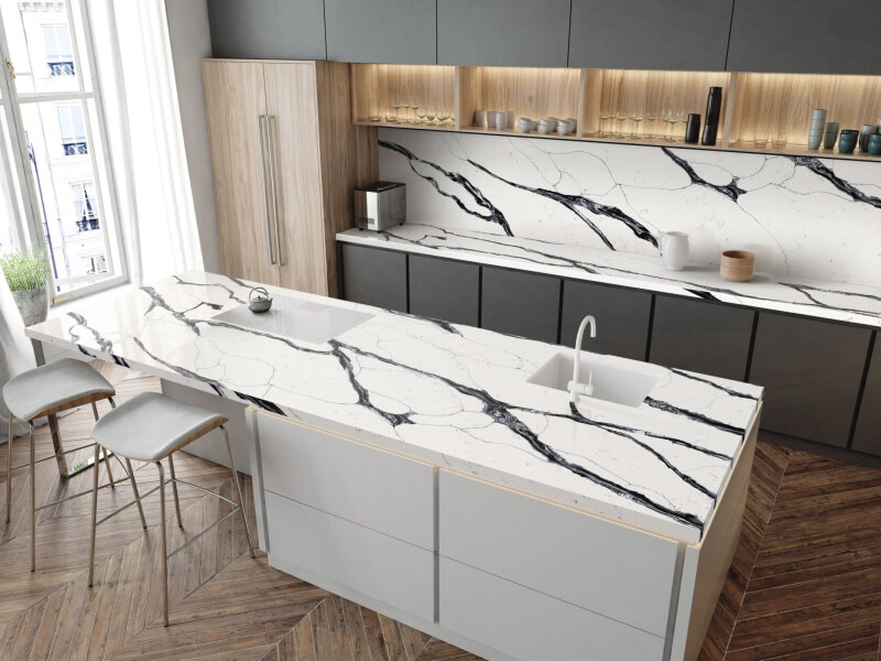 Dior Black White Quartz Worktop by Modern Quartz Stone — image 2