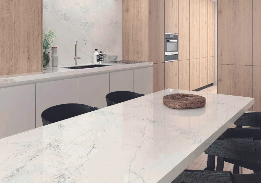 Frozen White Quartz Worktop by Modern Quartz Stone — image 3