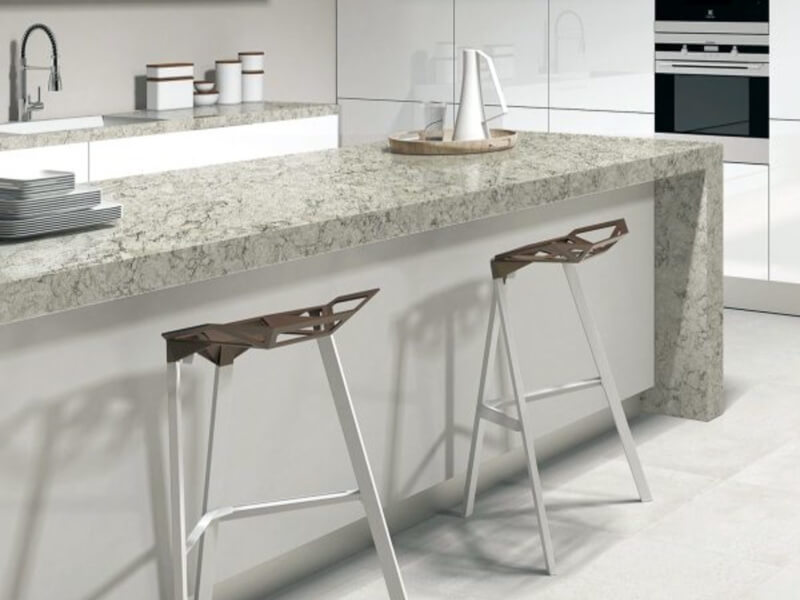 Ice Canyon Cream Quartz Worktop by Modern Quartz Stone — image 2