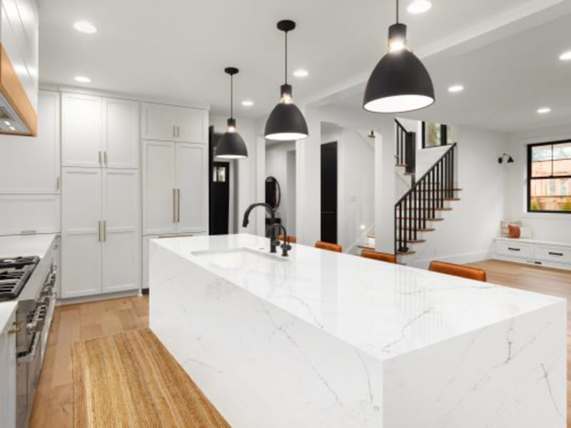 Staturio Royal White Quartz Worktop by Modern Quartz Stone — image 2