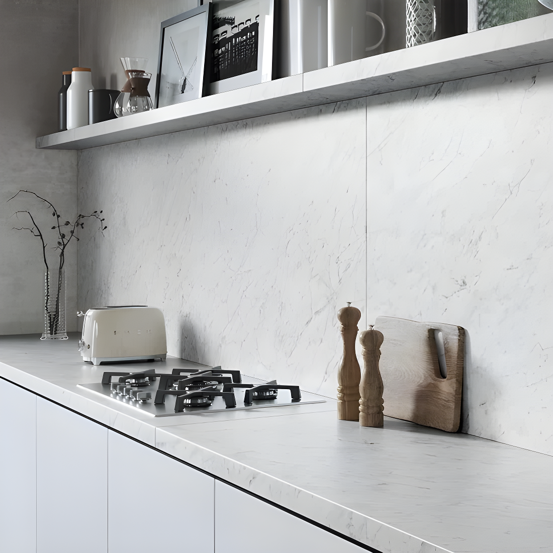 Carrara White White Quartz Worktop by Palmyra Stones — image 2