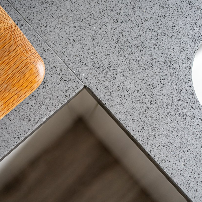 Dark Grey Mirror Grey Quartz Worktop by Palmyra Stones — image 2