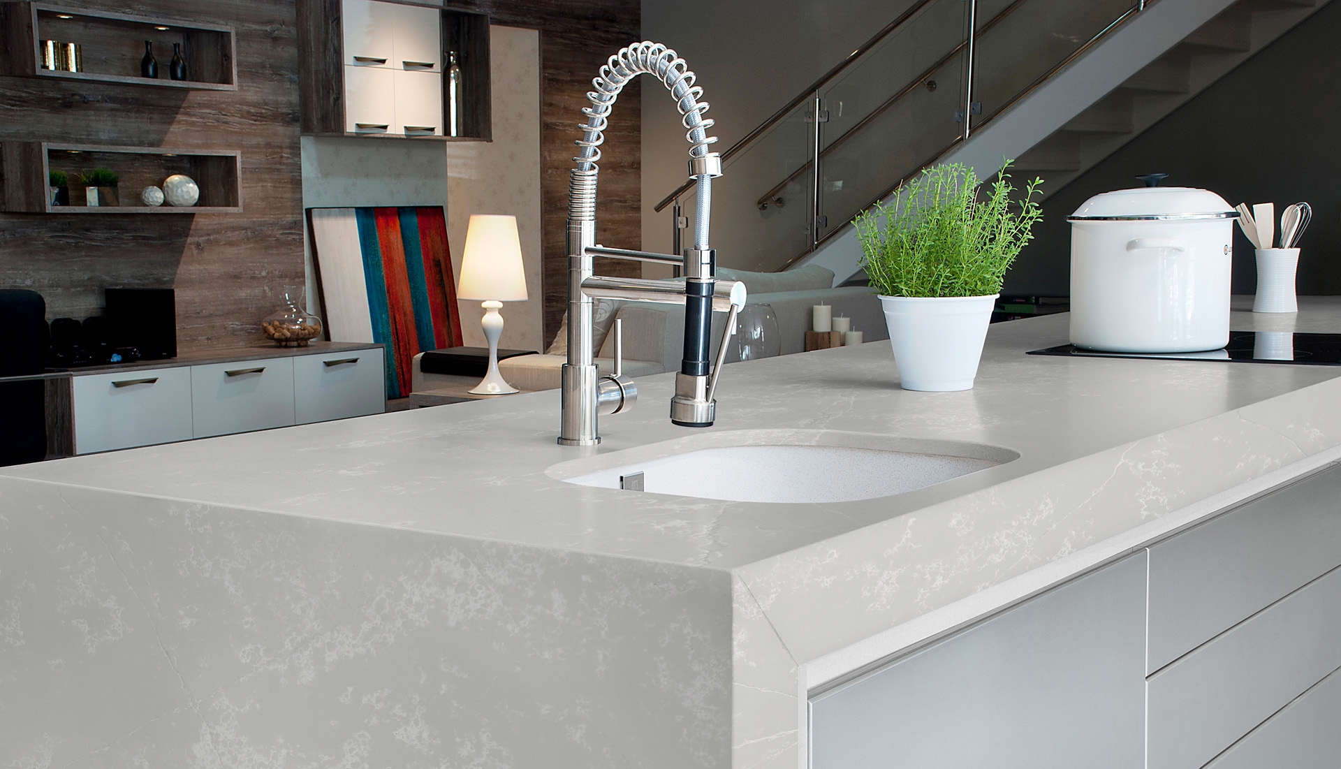 Riva Grey Grey Quartz Worktop by Palmyra Stones — image 2