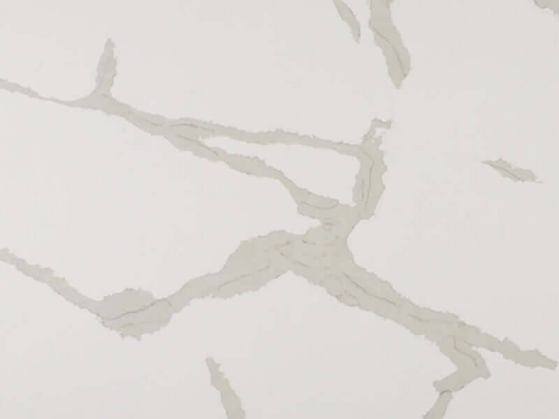 Bianco Volturno Quarella White Quartz Worktop by Quarella