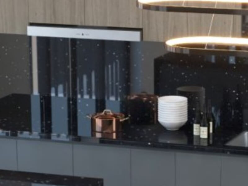 Black Mirror Black Quartz Worktop by Quartz City — image 2