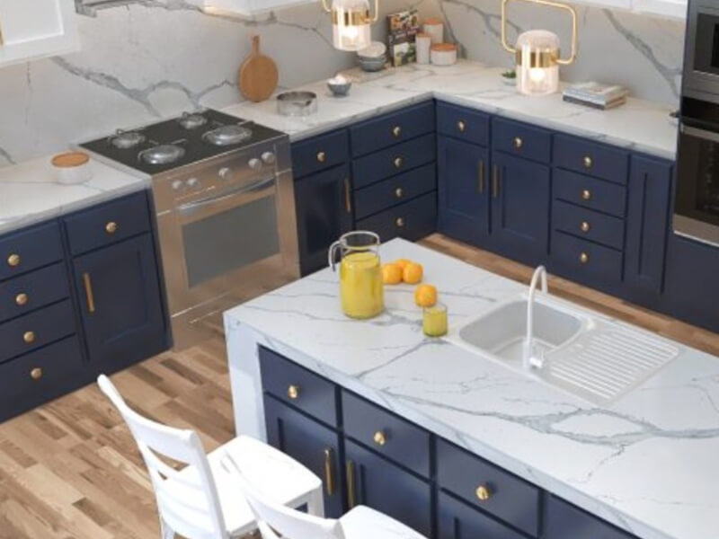 Calacatta Borghini QC Grey Quartz Worktop by Quartz City — image 2