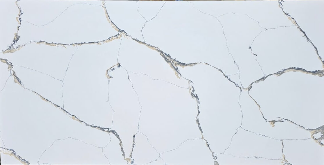 Calacatta Fantasy QC White Quartz Worktop by Quartz City — image 3