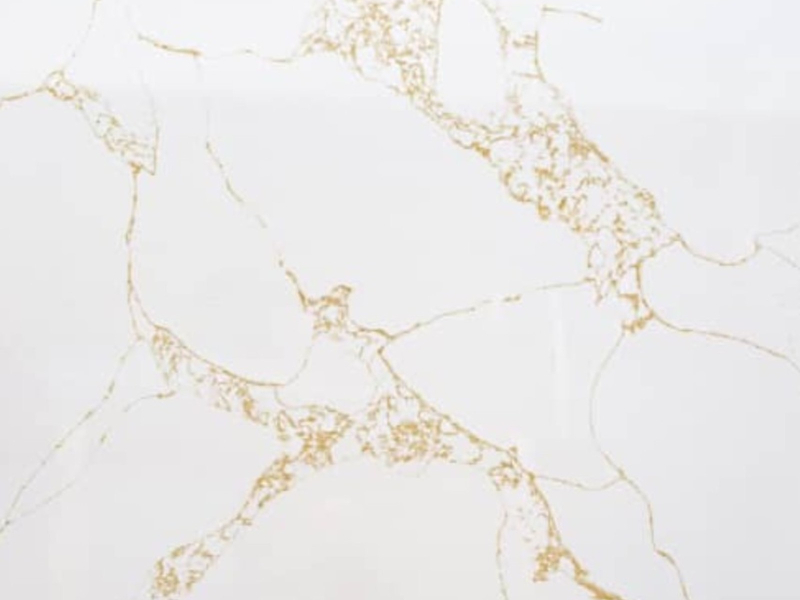 Calacatta Pure Gold White Quartz Worktop by Quartz City — image 1
