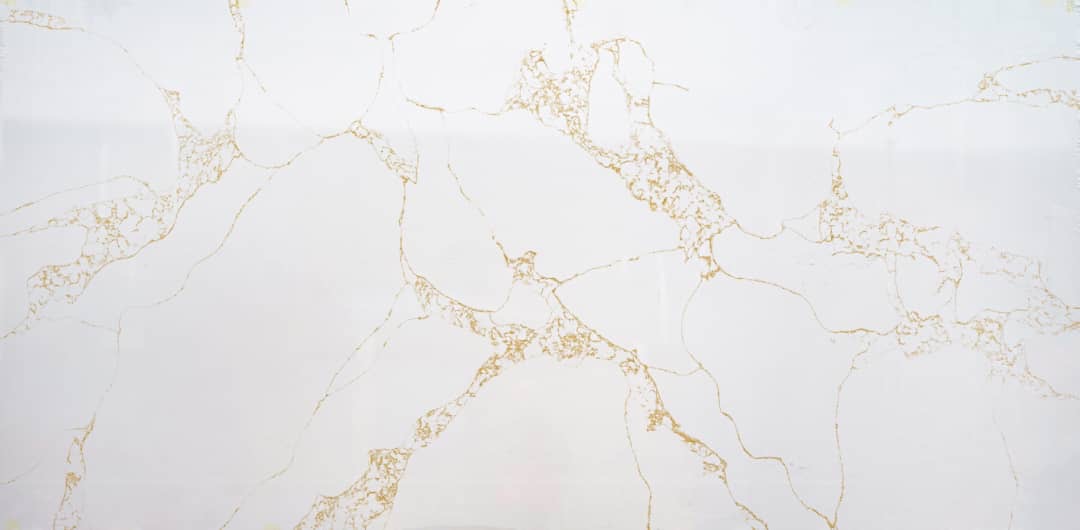 Calacatta Pure Gold White Quartz Worktop by Quartz City — image 3