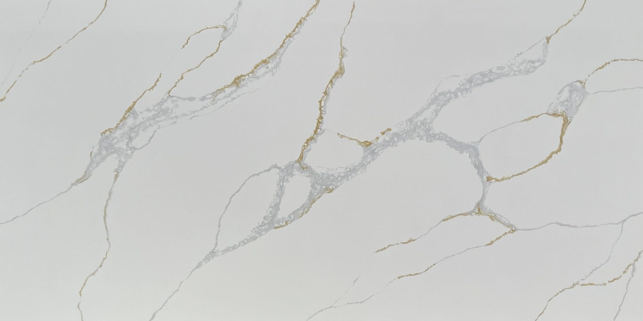 Gold Feather White Quartz Worktop by Quartz City — image 3