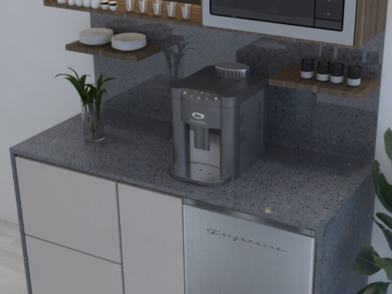 Grey Mirror Grey Quartz Worktop by Quartz City — image 2