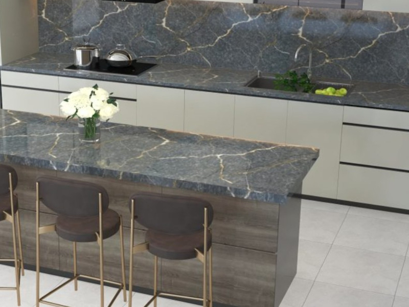 Midas Touch Grey Quartz Worktop by Quartz City — image 2