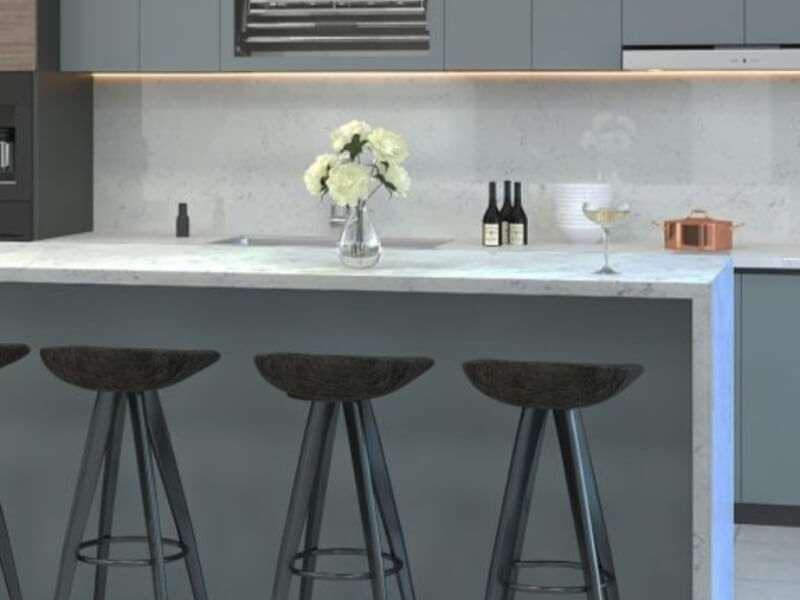 Natura Bianca White Quartz Worktop by Quartz City — image 2
