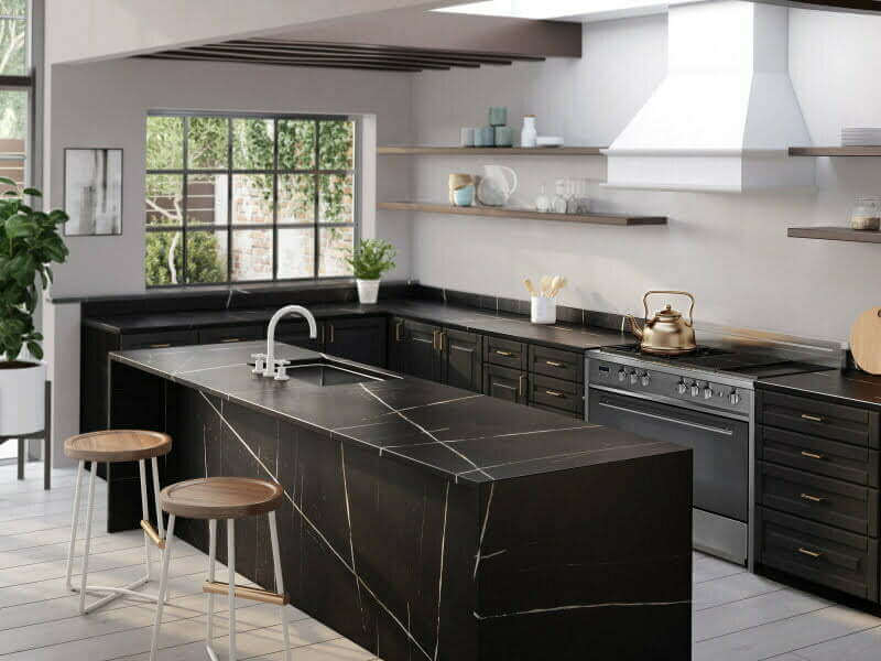 Silestone Eternal Noir Black Quartz Worktop by Silestone — image 2