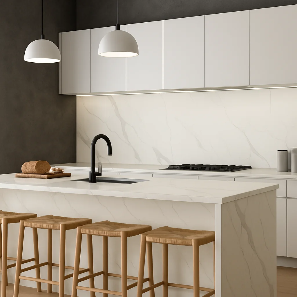 Staturio Oro Grey Quartz Worktop by Modern Quartz Stone — image 2