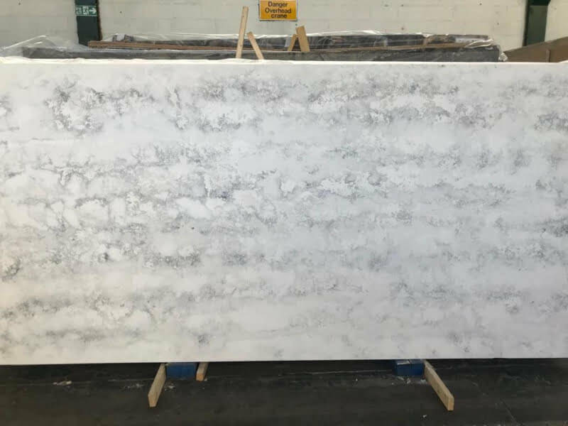 Titanium White Leather White Quartz Worktop by Stoneone — image 2