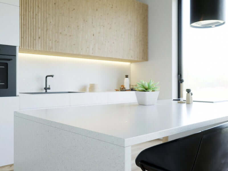 Technistone Starlight White White Quartz Worktop by Technistone — image 2